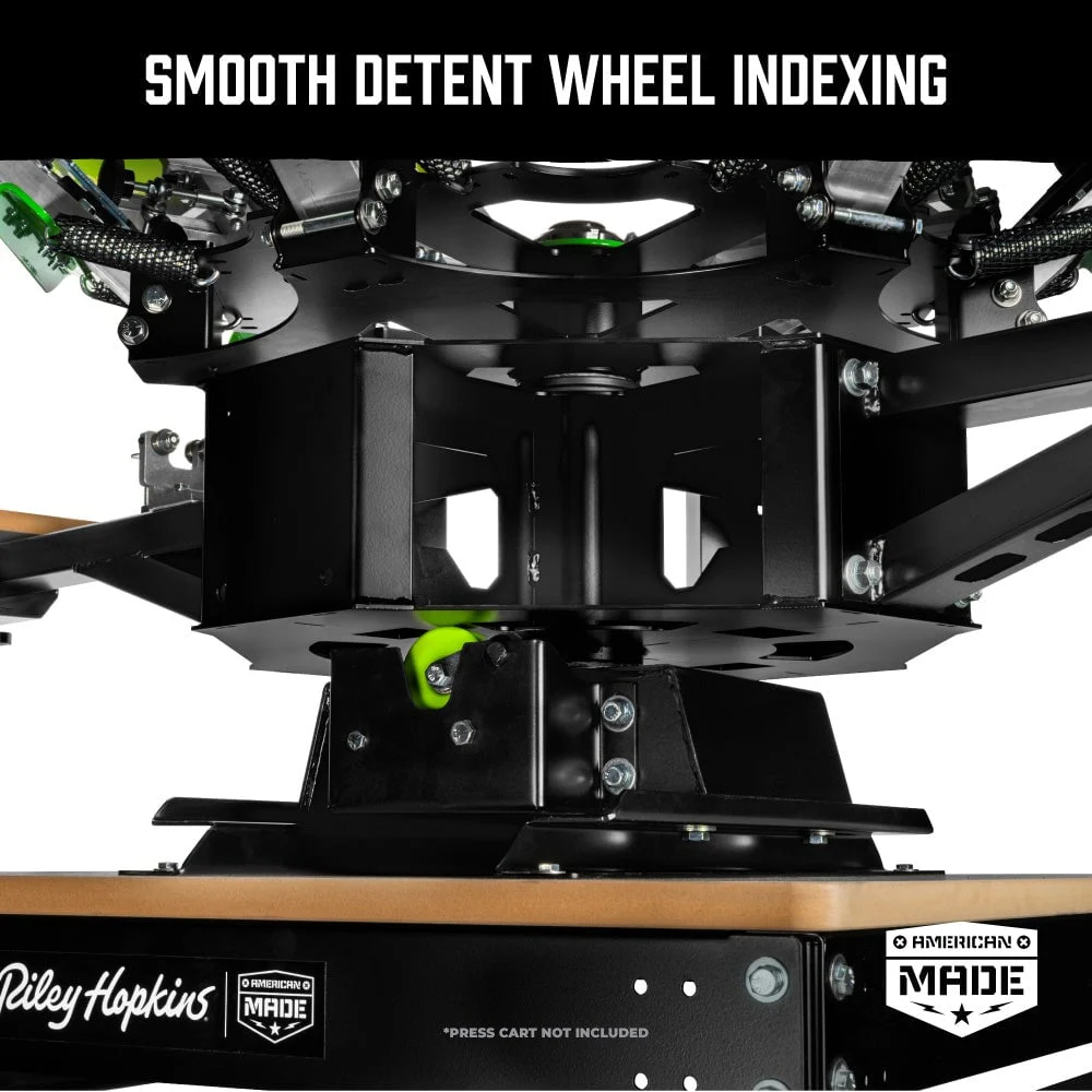 Riley Hopkins 250+ 4 Color 1 Station Screen Printing Press with XYZ Micro Registration 9