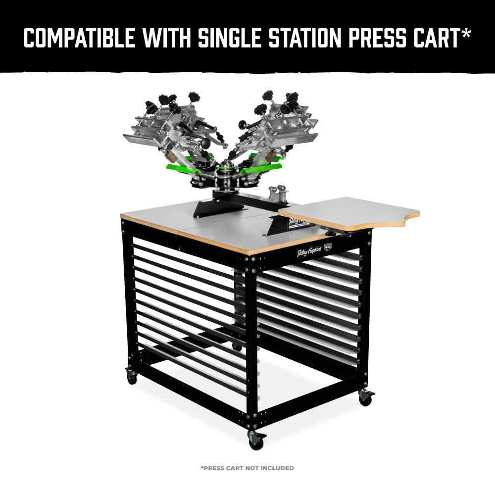 Riley Hopkins 250+ 4 Color 1 Station Screen Printing Press with XYZ Micro Registration 10