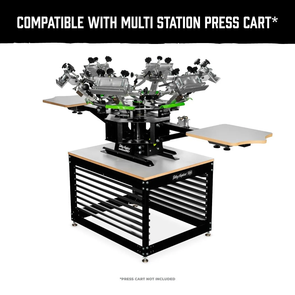 Riley Hopkins 250+ 6 Color 2 Station Screen Printing Press with XYZ Micro Registration 9