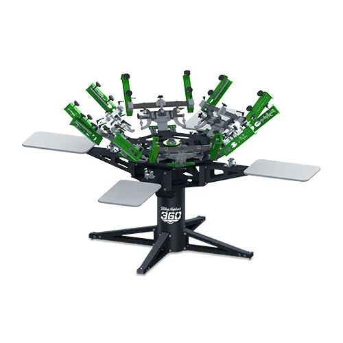 Riley Hopkins 360 6 Color 4 Station Press with XYZ Micro Registration - ROQ Compatible Print Stations