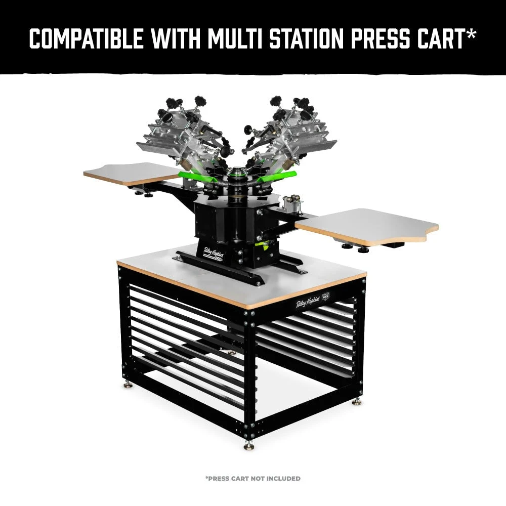 Riley Hopkins 250+ 4 Color 2 Station Screen Printing Press with XYZ Micro Registration 10