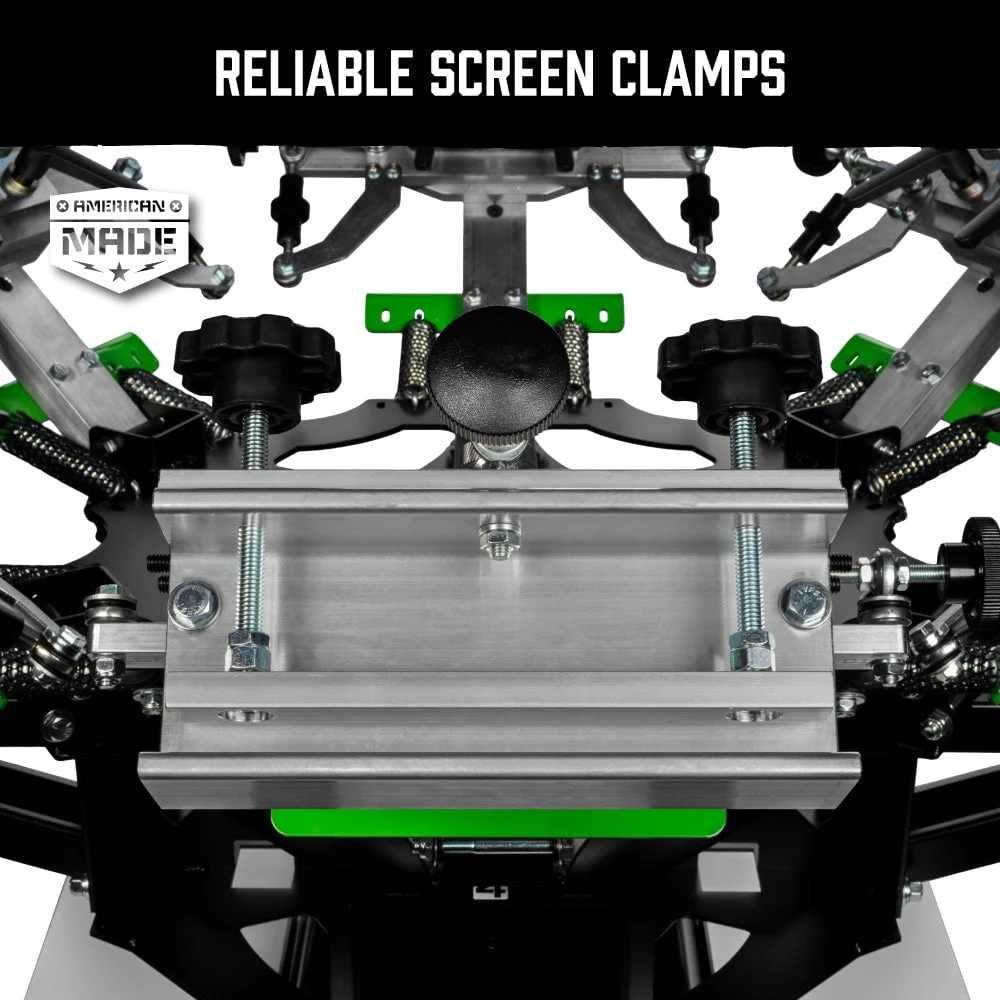 Riley Hopkins 250+ 4 Color 4 Station Screen Printing Press with XYZ Micro Registration 15